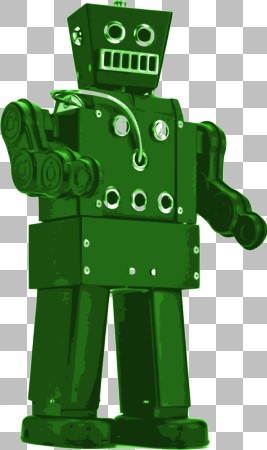 green-retro-robot